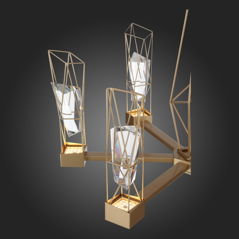 Люстра подвесная 60 см, 48W, 4000K ST LUCE PROGETTO SL815.203.06 Матовое золото