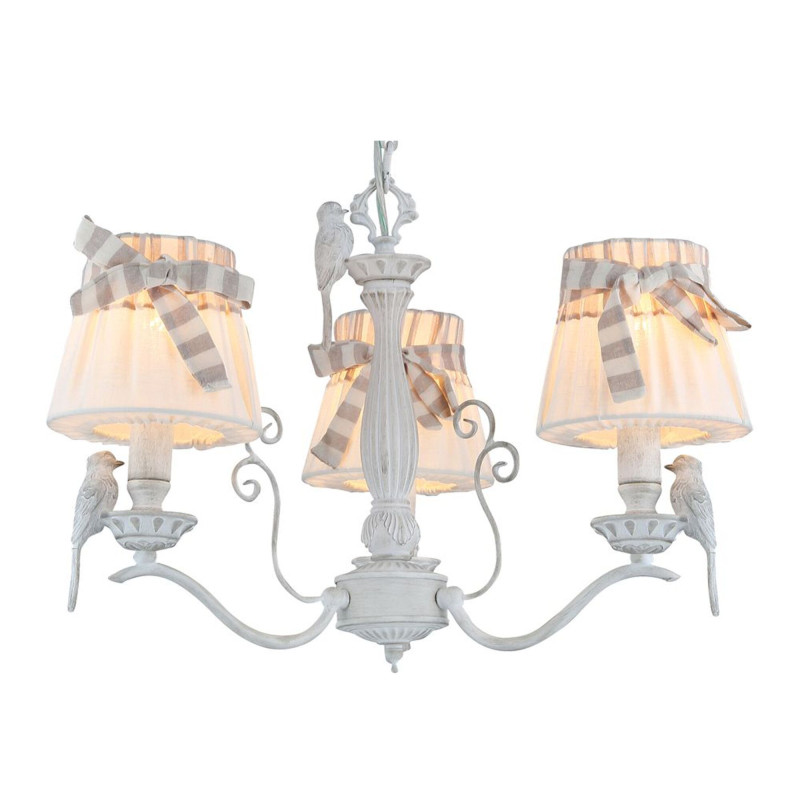 Люстра Maytoni Elegant 62 ARM013-03-W белая с птичками