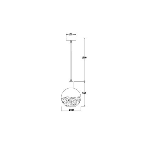 Подвесной светильник  20*148 см, 1*E27 золото Vele Luce Unicum VL5374P41