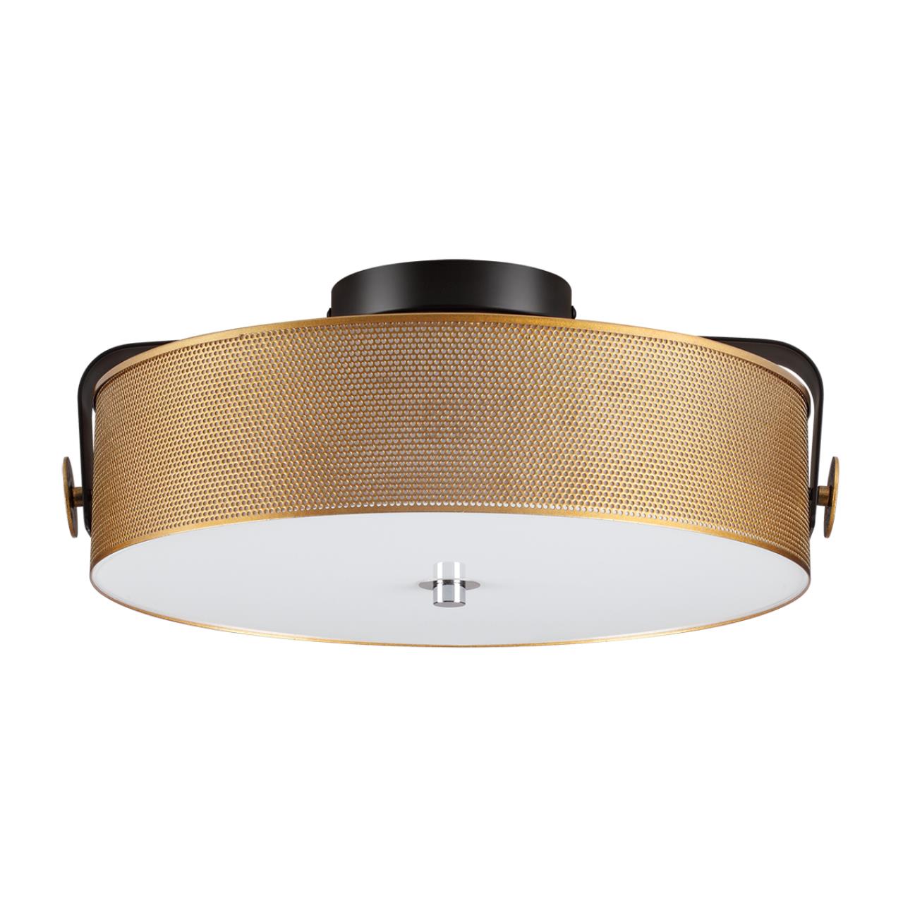Потолочный светильник 38*15 см, 1*LED Lumion DRUMY 6597/40L черный, античная латунь
