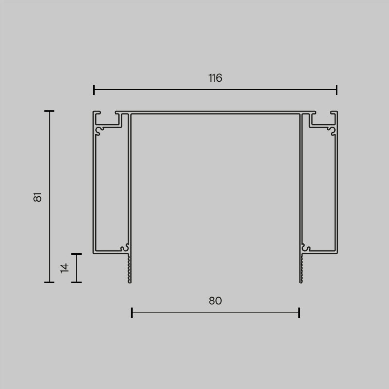 Профиль Maytoni ALM-11681-PL-W-2M, белый