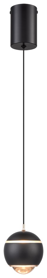Светильник подвесной Wertmark Ebba WE470.01.366, 10*10 см, черный, золото, черный