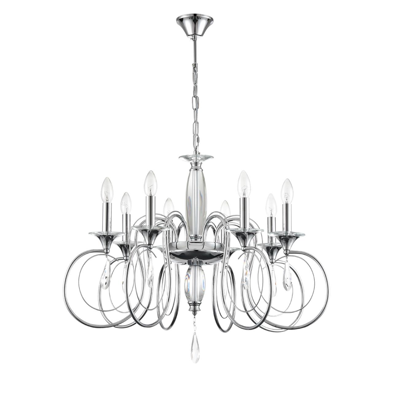 Люстра подвесная 87*110 см, 8*E14 Lumion Laoka 8032/8 хром