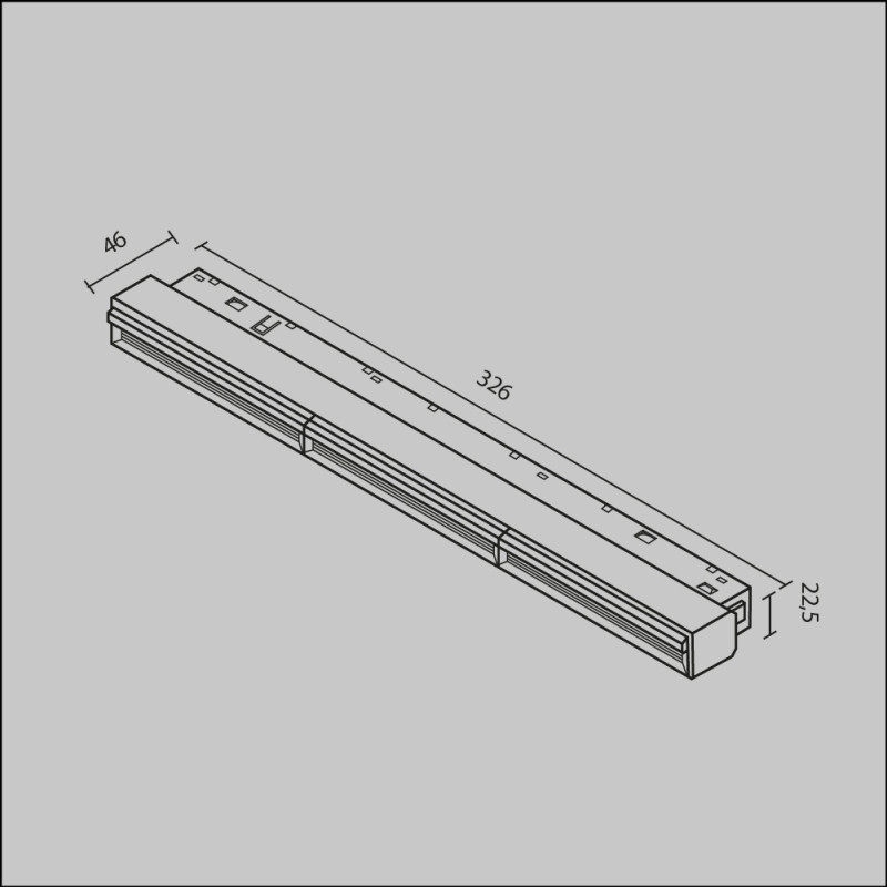 Светильник на шине 32,6*2,2*4,6 см, LED, 18W, 4000К, Maytoni Technical Parete TR106-2-18W4K-W белый