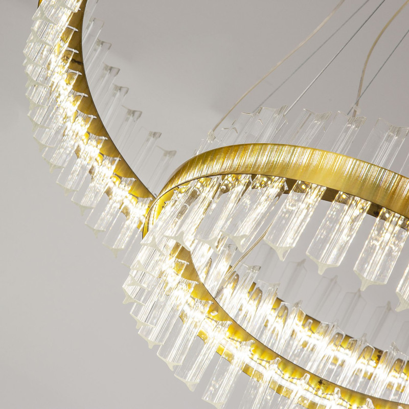 Подвесной светодиодный светильник Favourite Placerat 4012-12P, золото, LED 60W,  3000-6000к, 