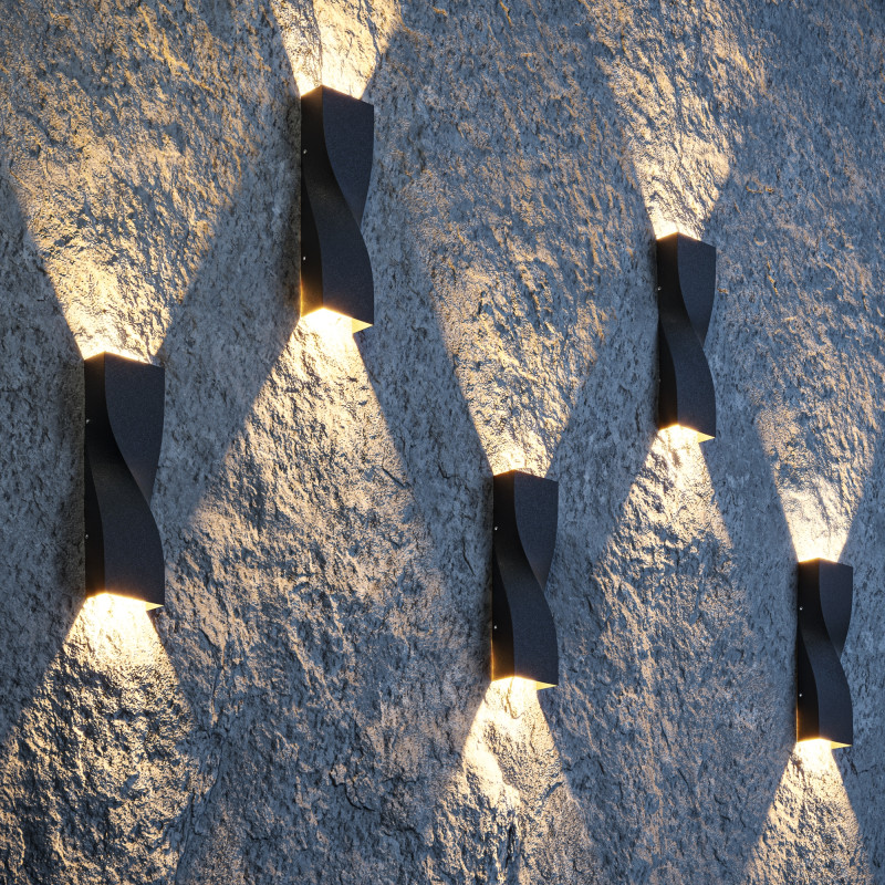 Настенный светильник Maytoni LED Twist O040WL-L11B3K, 11W LED, 3000K, черный