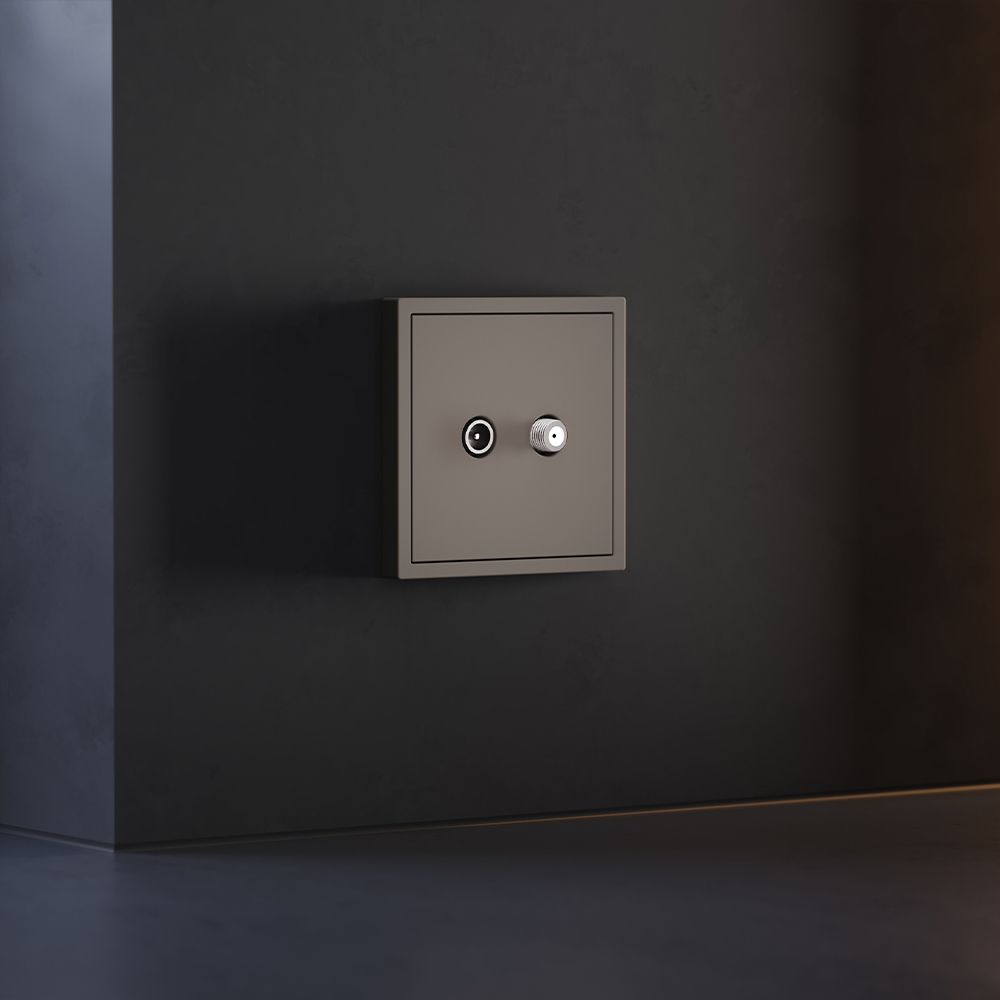 Накладка для розетки телевизионной оконечной TV+SAT, S70, капучино Voltum VLS001614