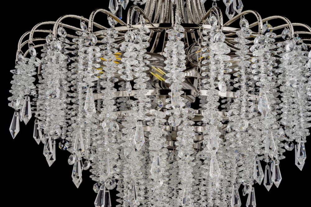 Люстра подвесная *50*50 см, 8*E14*40W, Arti Lampadari Erli Nickel Erli E 1.5.50.105 N, никель