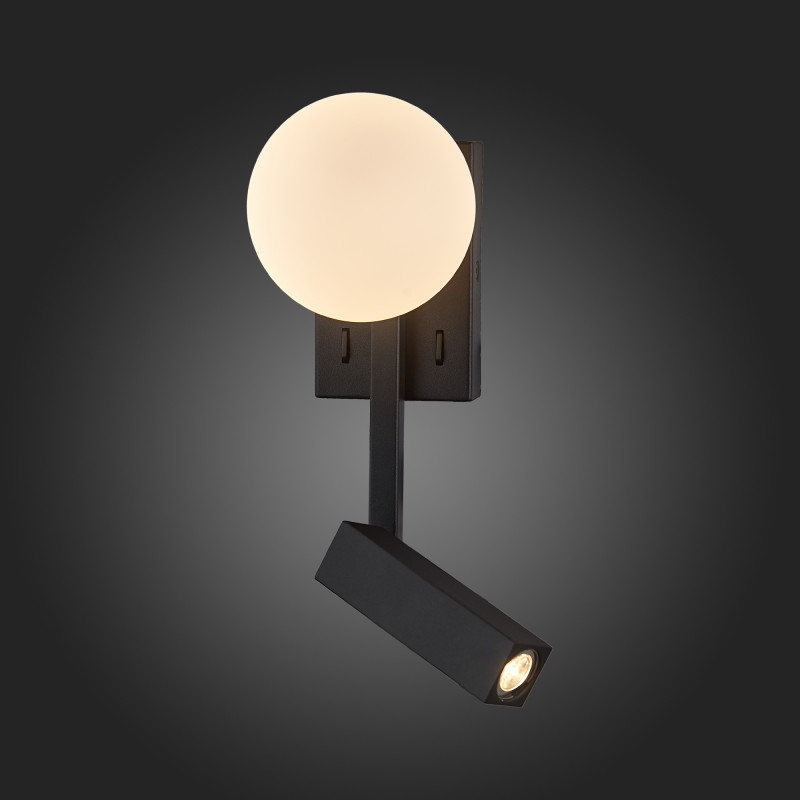 Светильник настенный 10 см, 5 3200K ST LUCE BOTELLI SL1581.401.02 Черный