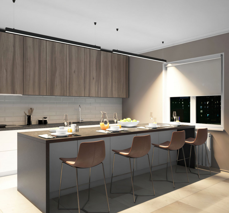 Светильник 150 см, 42W, 4000K, Denkirs DK9154-BK, черный