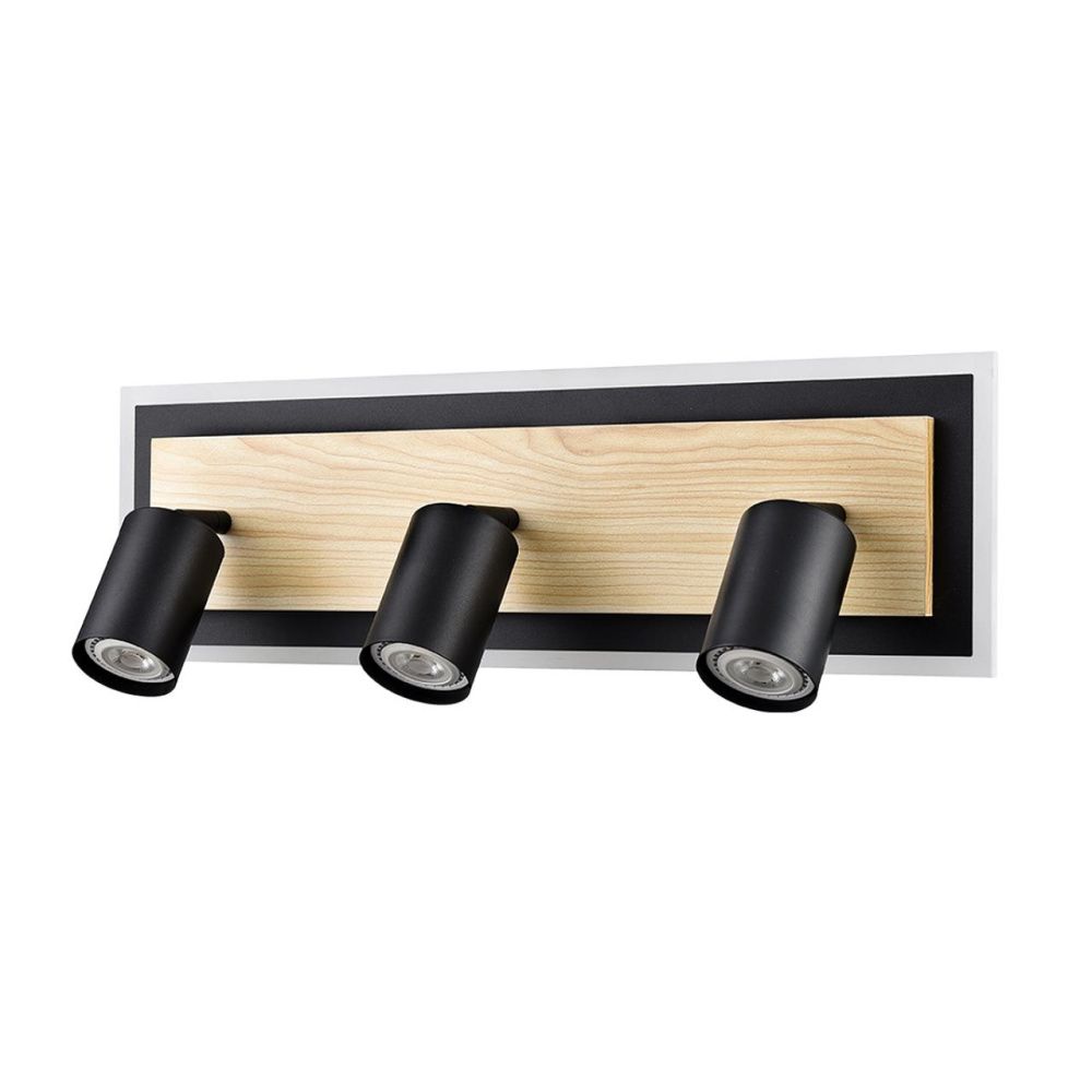 Бра 50*15*-18 см, 4*GU10+LED*10W, 4000K, Lumion PINE 8025/20WL, черный, дерево