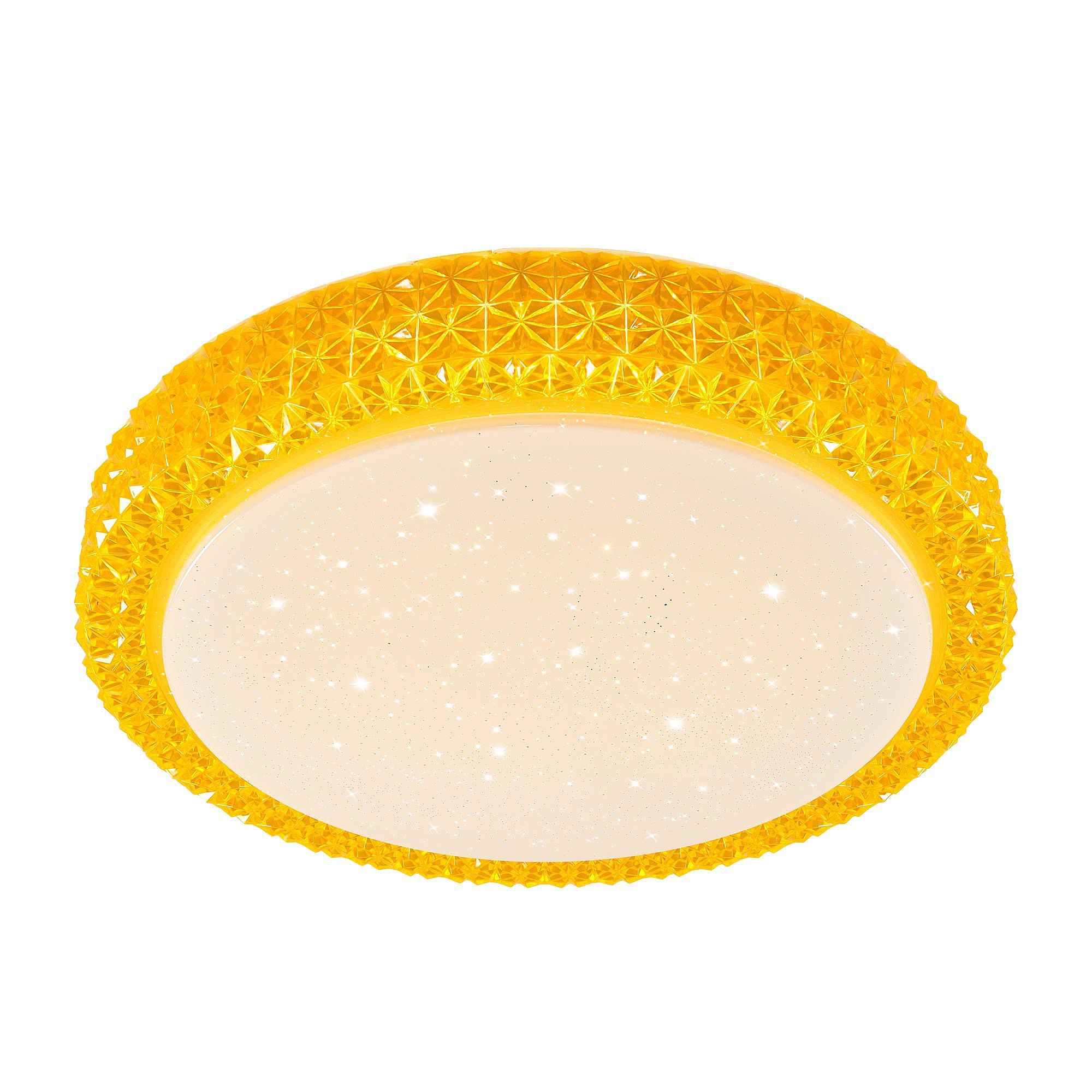 Светильник потолочный Citilux Кристалино CL705012, диаметр 28 см, Желтый 