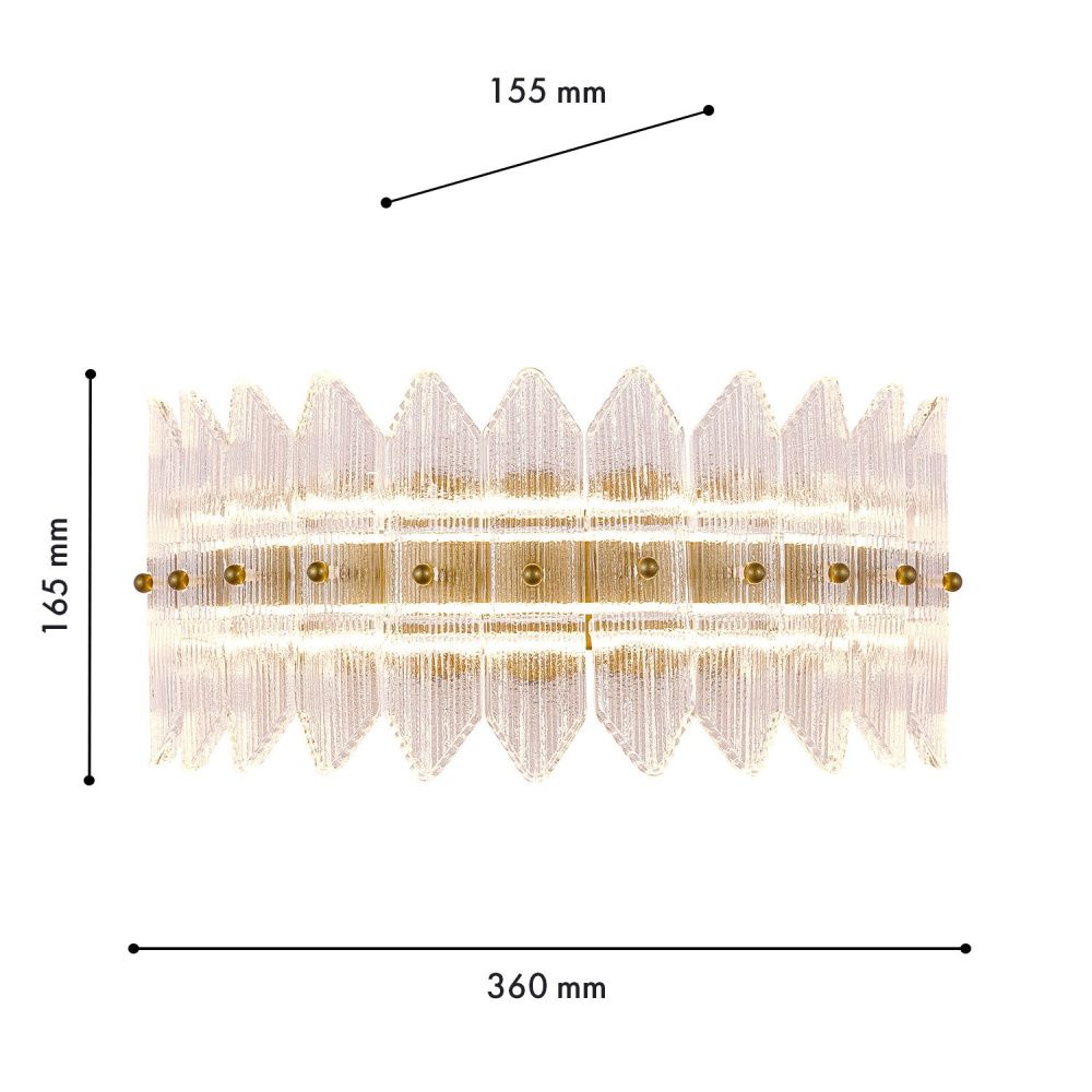 Бра *36*16,5- см, *LED*14W, 3000K, Favourite Mirabella 4754-1W, латунь