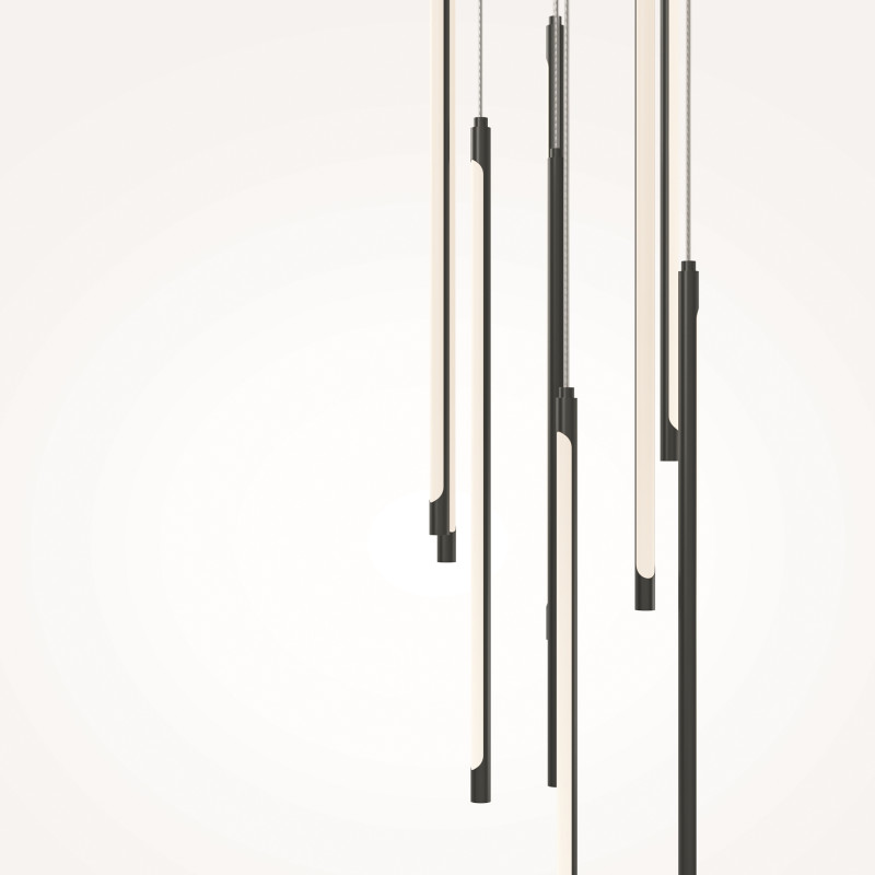 Каскадная люстра 35*35*352,5 см, LED, 46W, 3000К, Maytoni Light stick MOD236PL-L54B3K черный