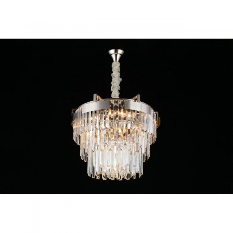 Каскадная люстра 50*60-100 см, 9*E14, 40W, Aployt Mariz APL.813.03.09, никель