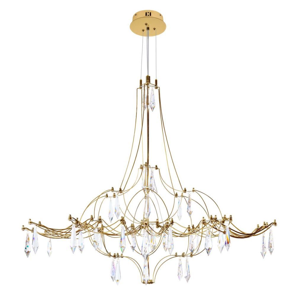 Подвесная люстра 80 см, 22W, 3000K, Loft IT Mira 10588/800 Gold Asfour, золото