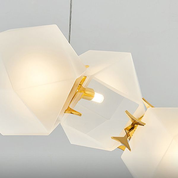 Подвесной светильник Gabriel Scott Welles Glass L2 40*40*35 см, 2*G9*40W, ImperiumLoft 40.2275-0, Золотистый