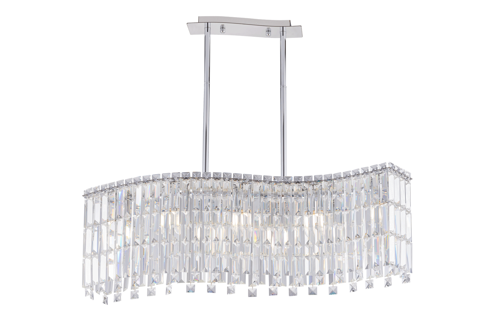 Люстра 850*190*730, 5*E14, 40W NewRgy Cristallo 2670R/5A CHROME+CLEAR, Хром+Прозрачный