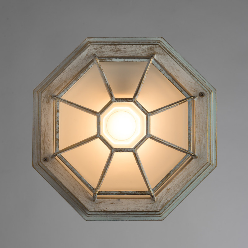 Уличный светильник A3121PF-1WG Arte Lamp, бело-золотой