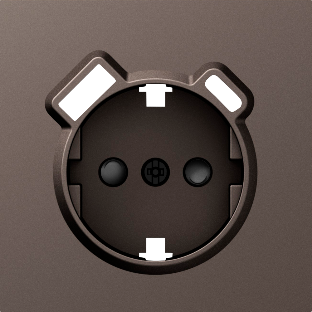 Donel S08 мокко накладка для розетки Schuko с зарядным устройством USB A+C,  со шторками 16A 250 В~,серия DB, DS22953