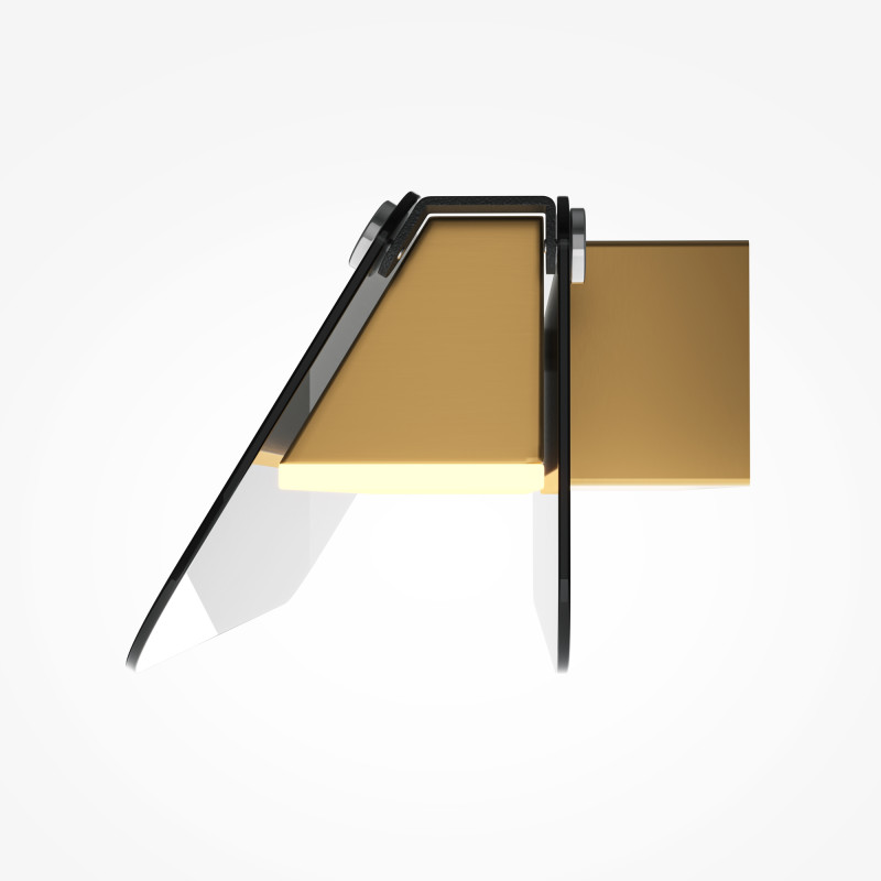 Бра 11*30*8,2 см, 6W, 3000K Maytoni Modern Flat MOD296WL-L6BS3K черный и латунь