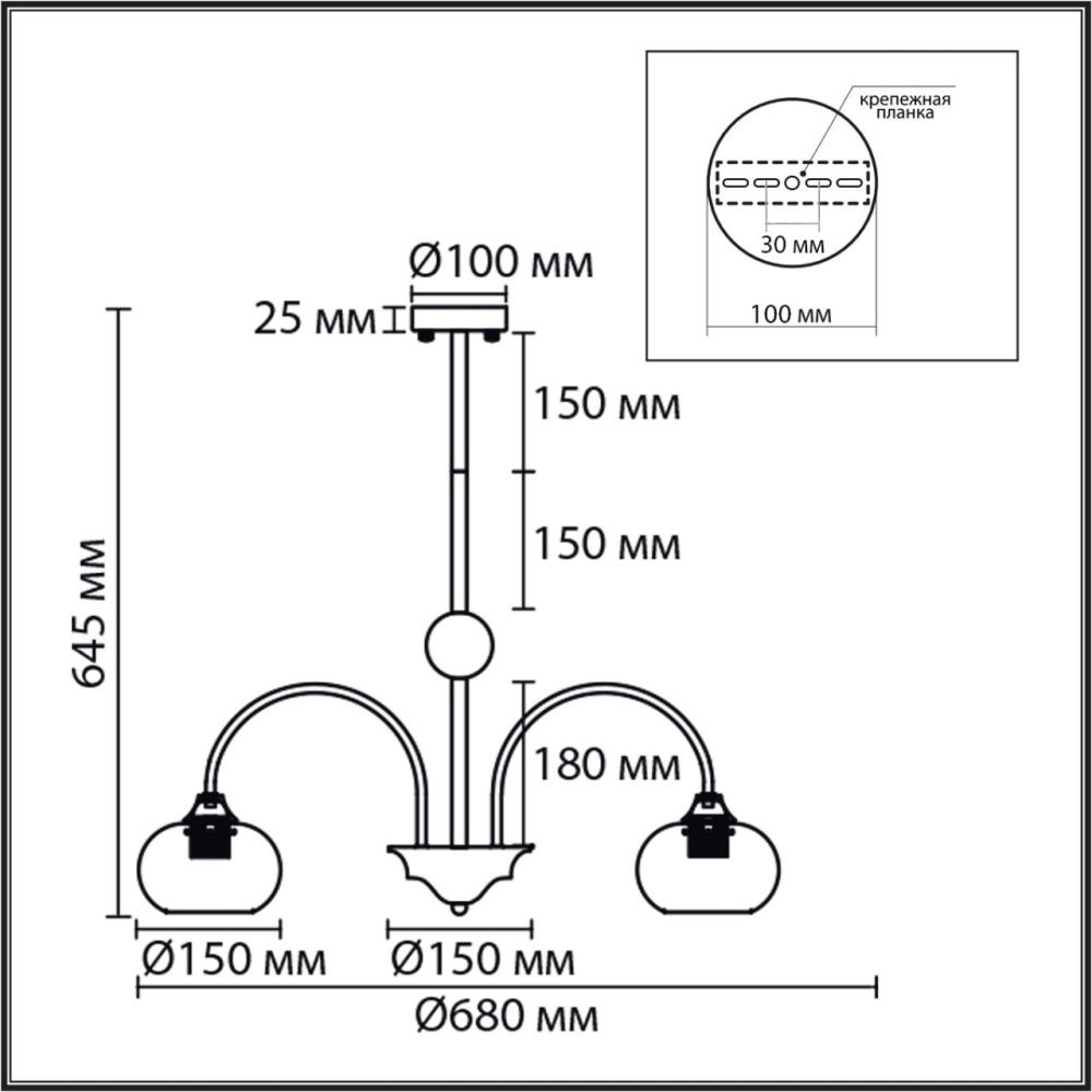 Люстра потолочная *67*65-65 см, 5*E27*60W, Lumion Larina 8323/5C, латунь