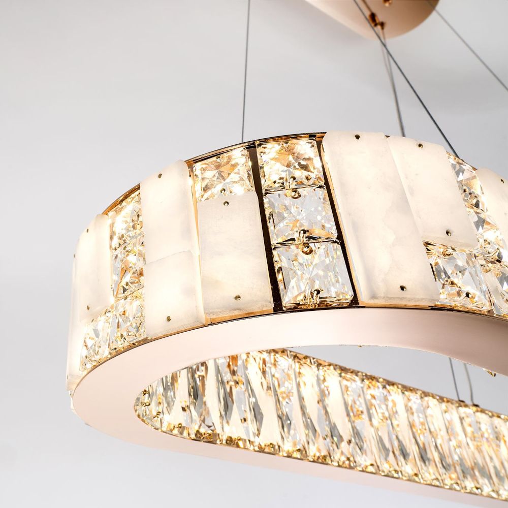 Подвесная люстра 84x30x50см, LED, 36Вт, 3000 / 6000K, Modelux ML.6985.800.300P GD Золото