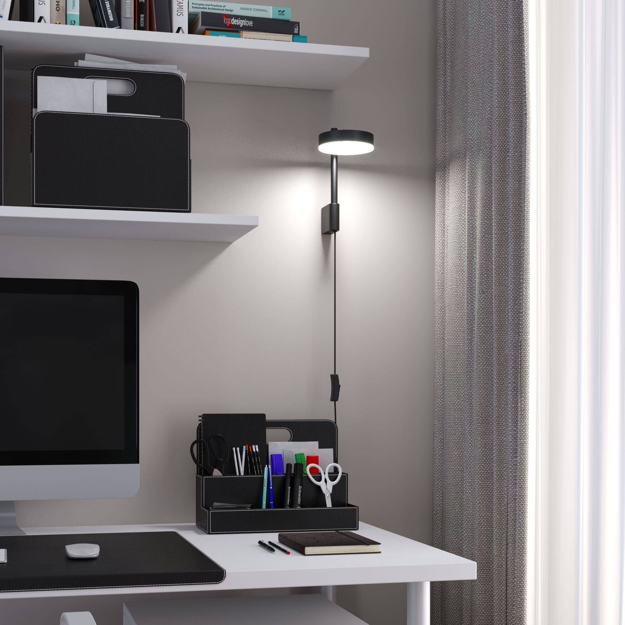 Светильник 23 см, 10W, 4000K, Elektrostandard Tobi LED 40129/LED, черный