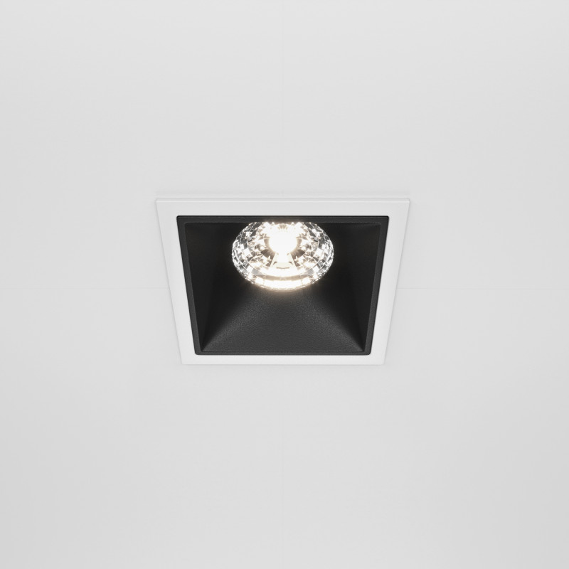 Светильник 9 см, 15W, 4000K, Technical DL043-01-15W4K-D-SQ-WB, белый-черный, 36°, Dim, Triac