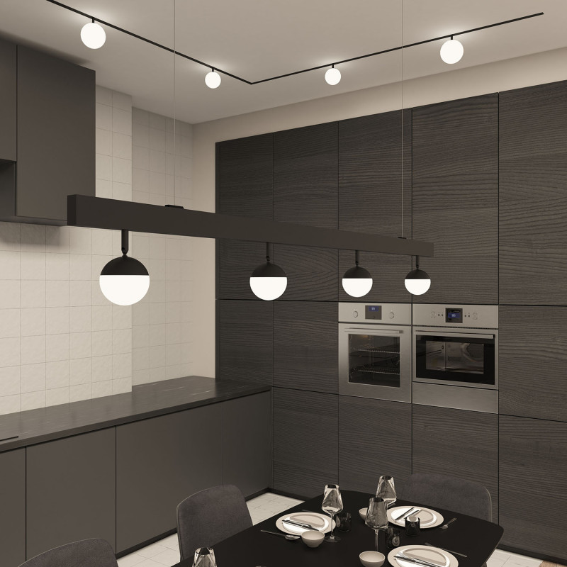 Светильник на шине 10*19 см, LED * 5W, 3000-6500К, Denkirs Smart Moon DK8050-BK, черный