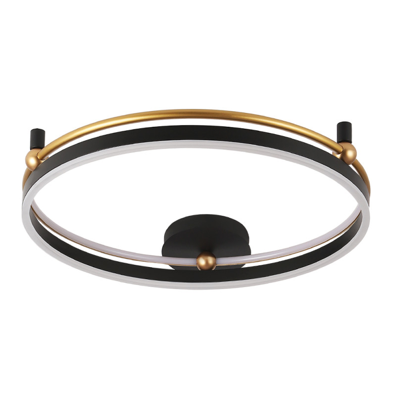 Светильник потолочный 68*10 см, LED*72W 3000-6300K Черный/Золото Crystal Lux FERNANDO PL72W LED BLACK/GOLD