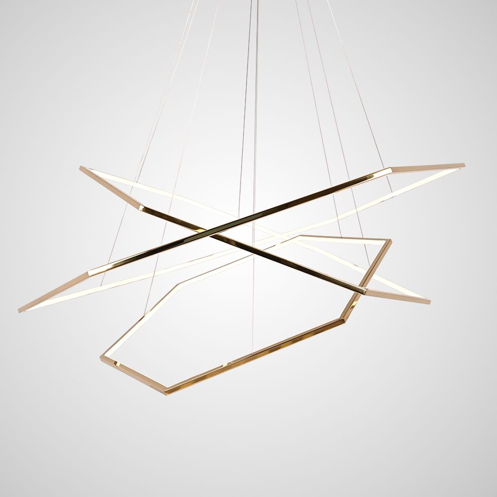 Подвесная люстра Vesanto Cameron Design House D100+120+150 **200 см, 3*LED*77W, 4000K, ImperiumLoft 40.2477, Золотистый