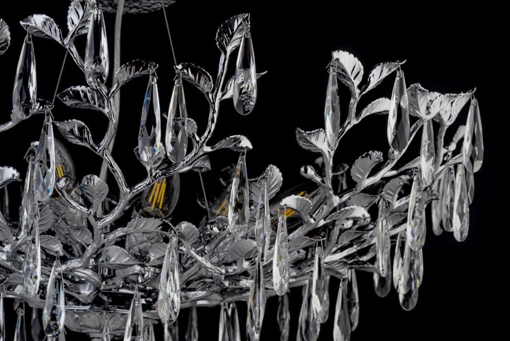 Люстра подвесная *80*53 см, 10*E14*40W, Dio D`arte Acerra Acerra E 1.5.80.100 N, Никель