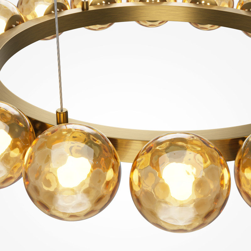 Подвесной светильник 60*60*310 см, LED, 32W, 3000К, Maytoni Ambre MOD331PL-L32BS3K латунный