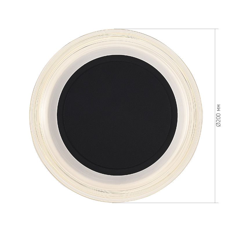 Бра 9,6*20*20 см, 1*LED*7W, 3000K, ST-Luce Frittela SL6239.401.03, черный