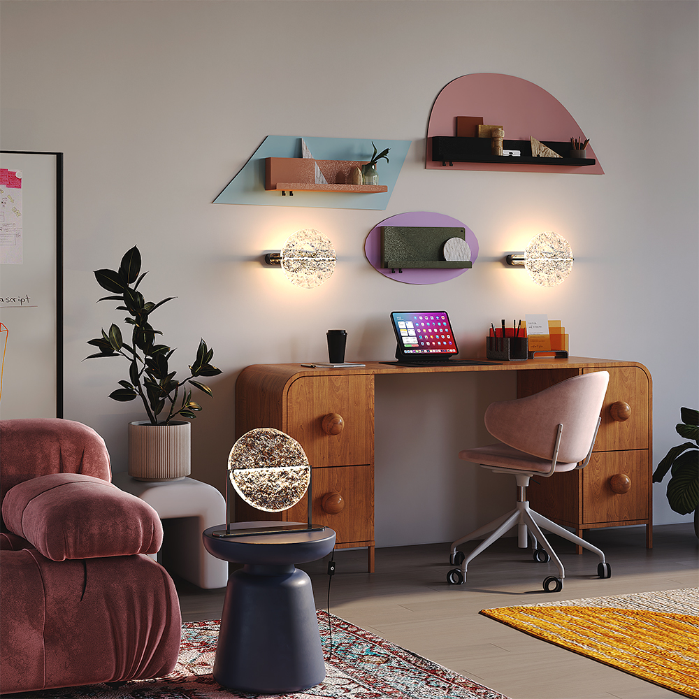 Настольный светильник 35*31 см, LED, 7W, 3000K, Maytoni Mangata MOD387TL-L8CH3K, Хром