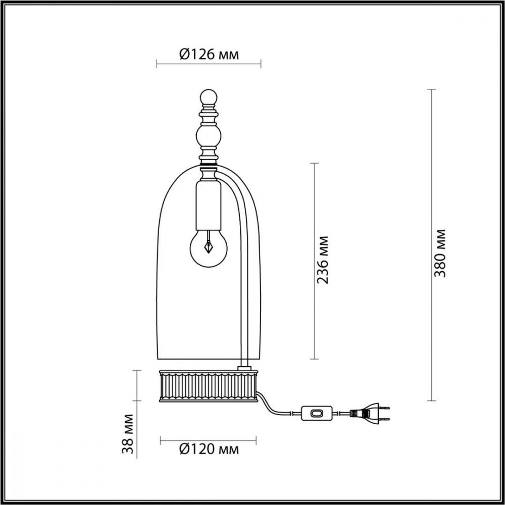 Настольная лампа Odeon Light Bell 4892/1T Бронза