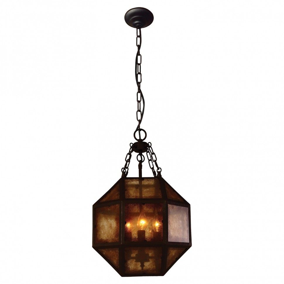 Подвесной светильник Lussole Loft LSP-9894, коричневый, диаметр 34 см
