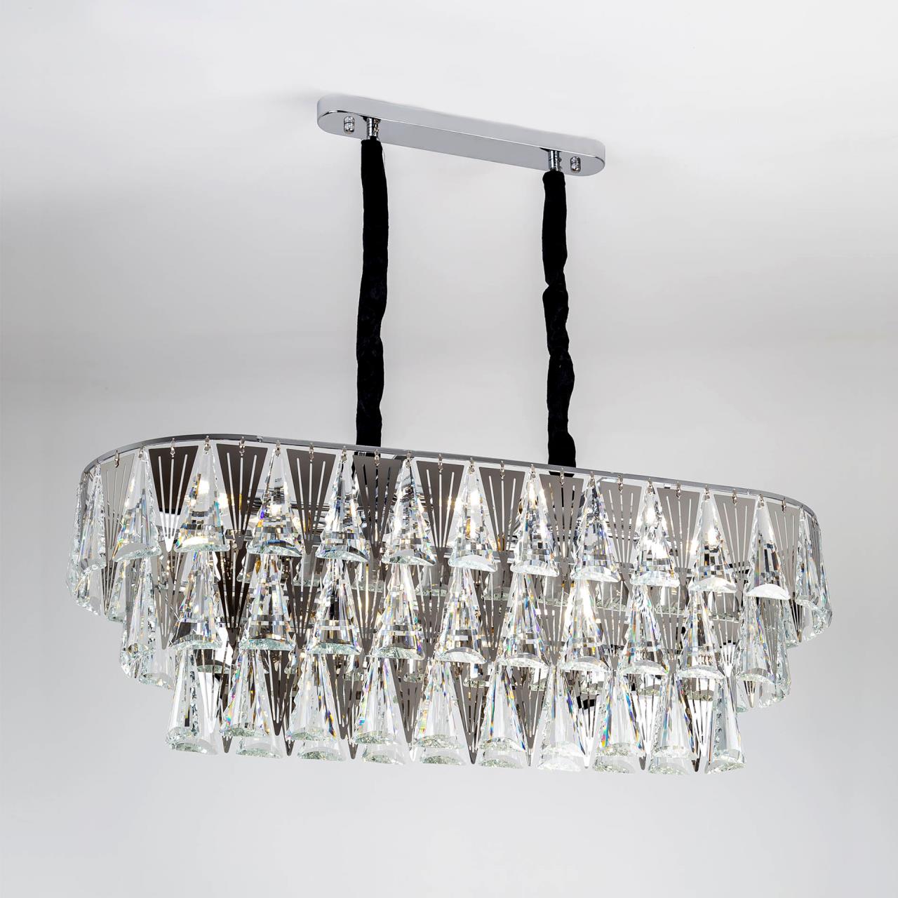 Подвесная люстра 90*28*80 см, Е14 10x40W, Хром MODELUX ML.313.10 CR