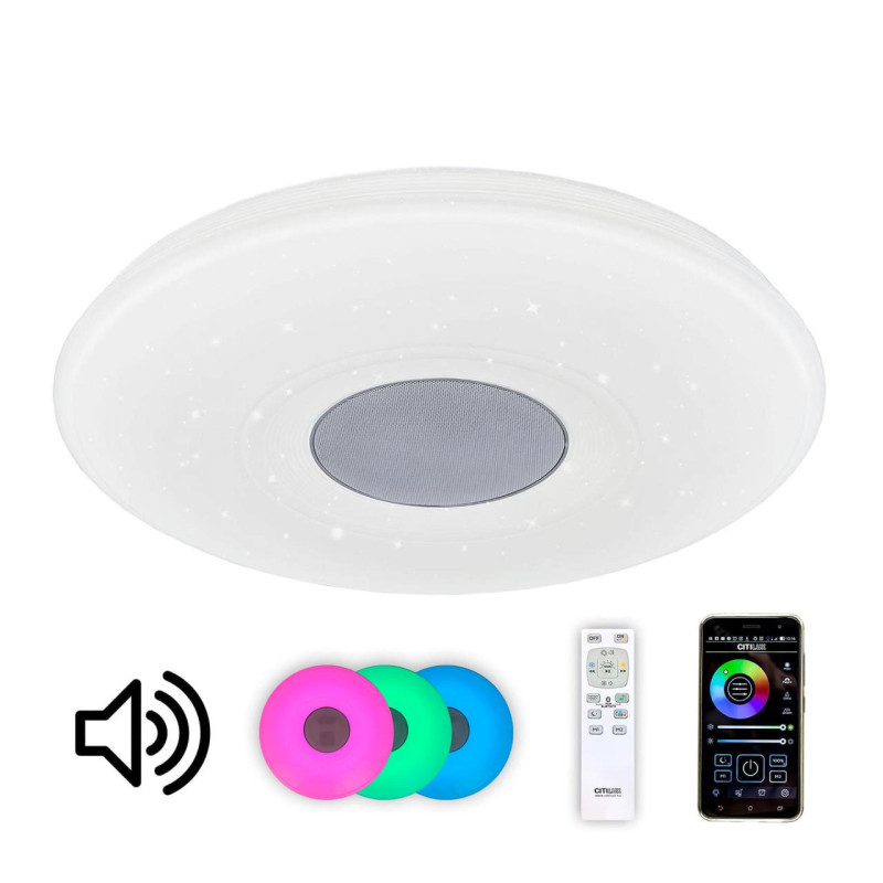 Светильник 50 см, 60 W, 3000-4200K музыкальный с Bluetooth Citilux CL703M60, белый