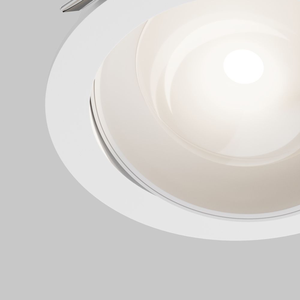 Встраиваемый светильник 4,5 см, LED*12W, 3000K, Maytoni Lens 70° DL105-12W3K-W, Белый