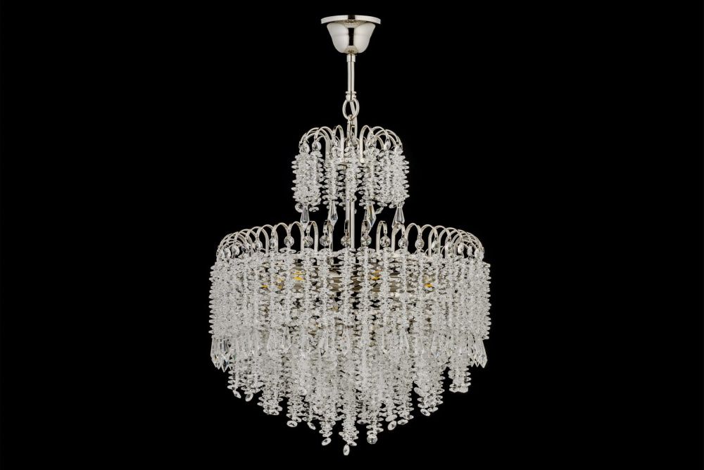 Люстра подвесная *40*45 см, 5*E14*40W, Arti Lampadari Daverio Nickel Daverio E 1.5.40.105 N, никель