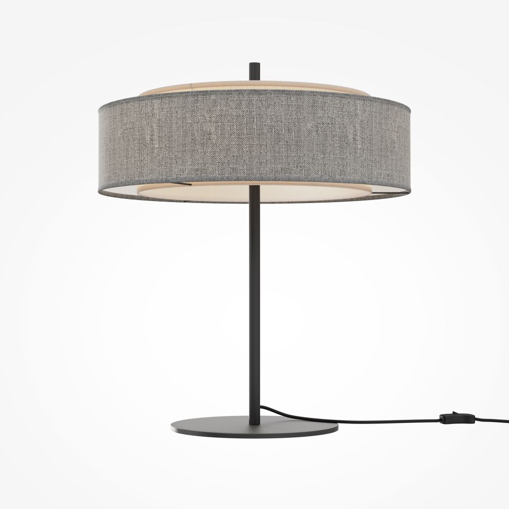 Настольная лампа *33*-39 см, 2*E14*40W, Maytoni Bergamo MOD613TL-02GR, Черный