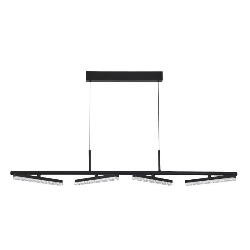 Подвесной светильник 128*5,1*-150 см, *LED, 32W, 4000K, ST-Luce Euclidics SL1018.403.04, черный