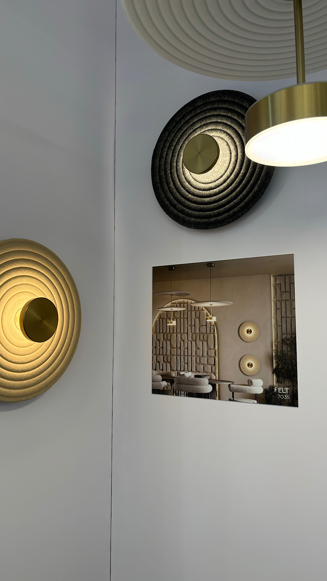 Подвесной светильник 80 см, 20W, 3000K, Odeon Light Felt 7035/20CL, бронза