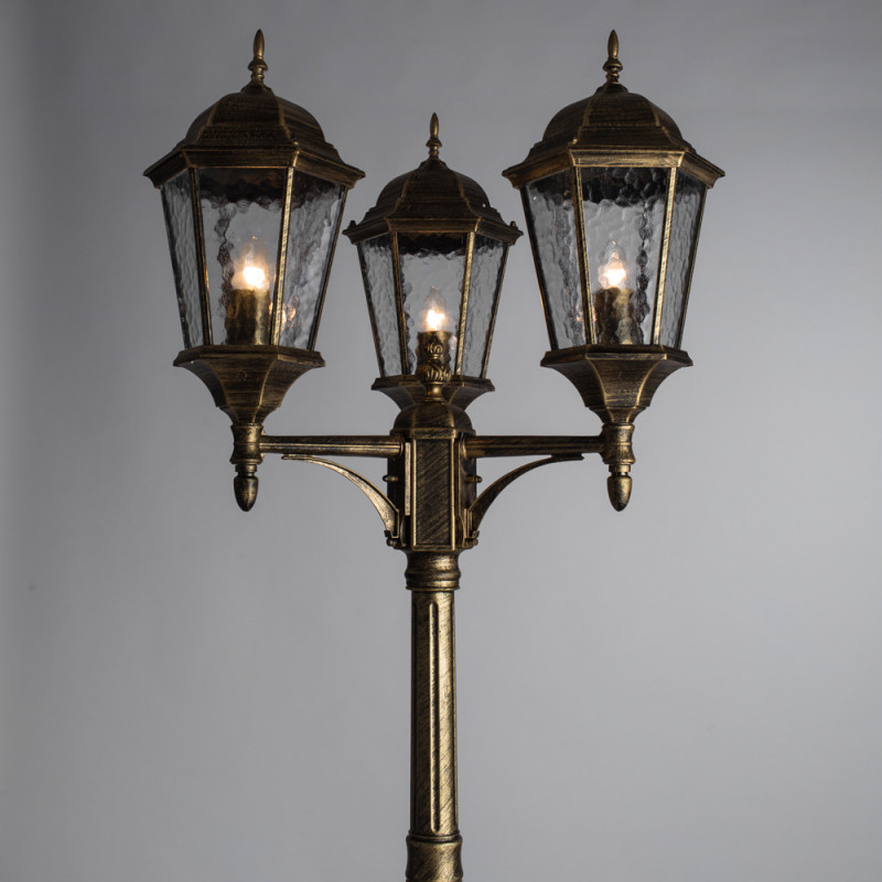 Уличный светильник Arte Lamp A1207PA-3BN Genova, 230 см