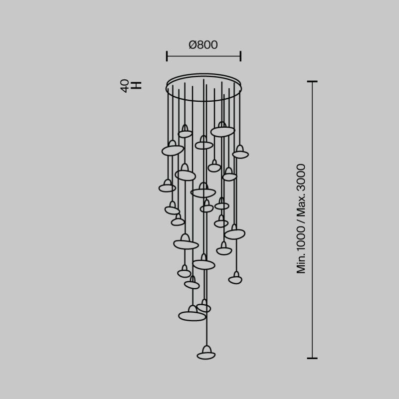 Подвесной светильник MODESTYLE MS.2326.25 BK