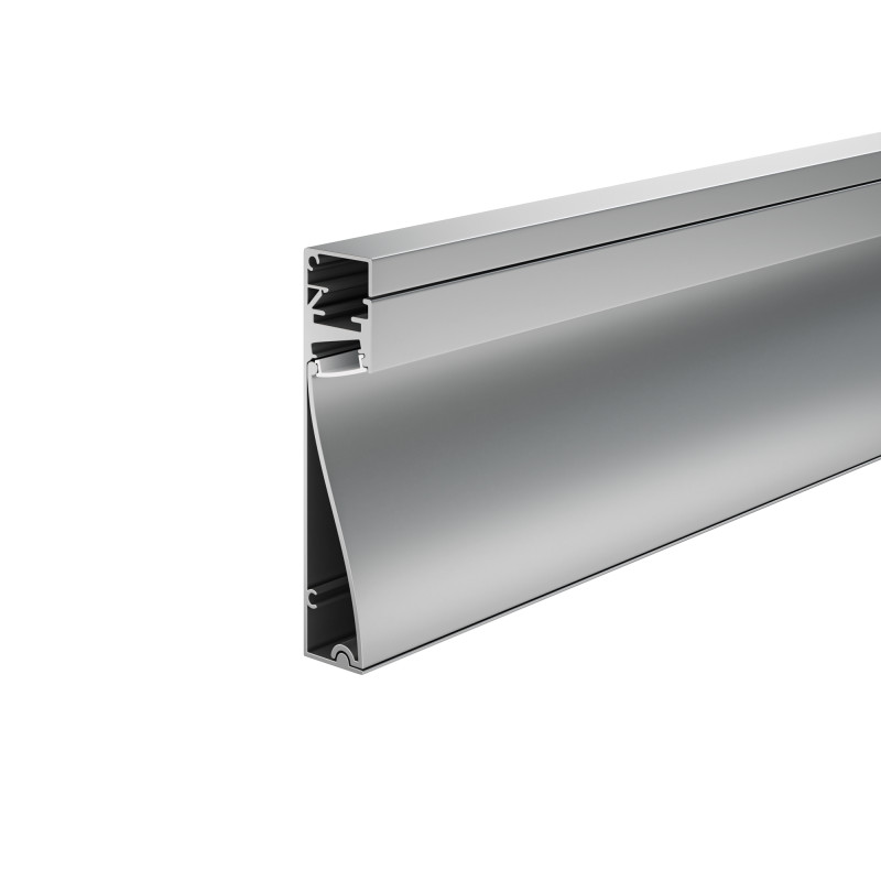 Алюминиевый профиль  Накладной 18*80*2000 мм для светодиодной ленты Maytoni Led strip Серебро ALM-8018-S-2M