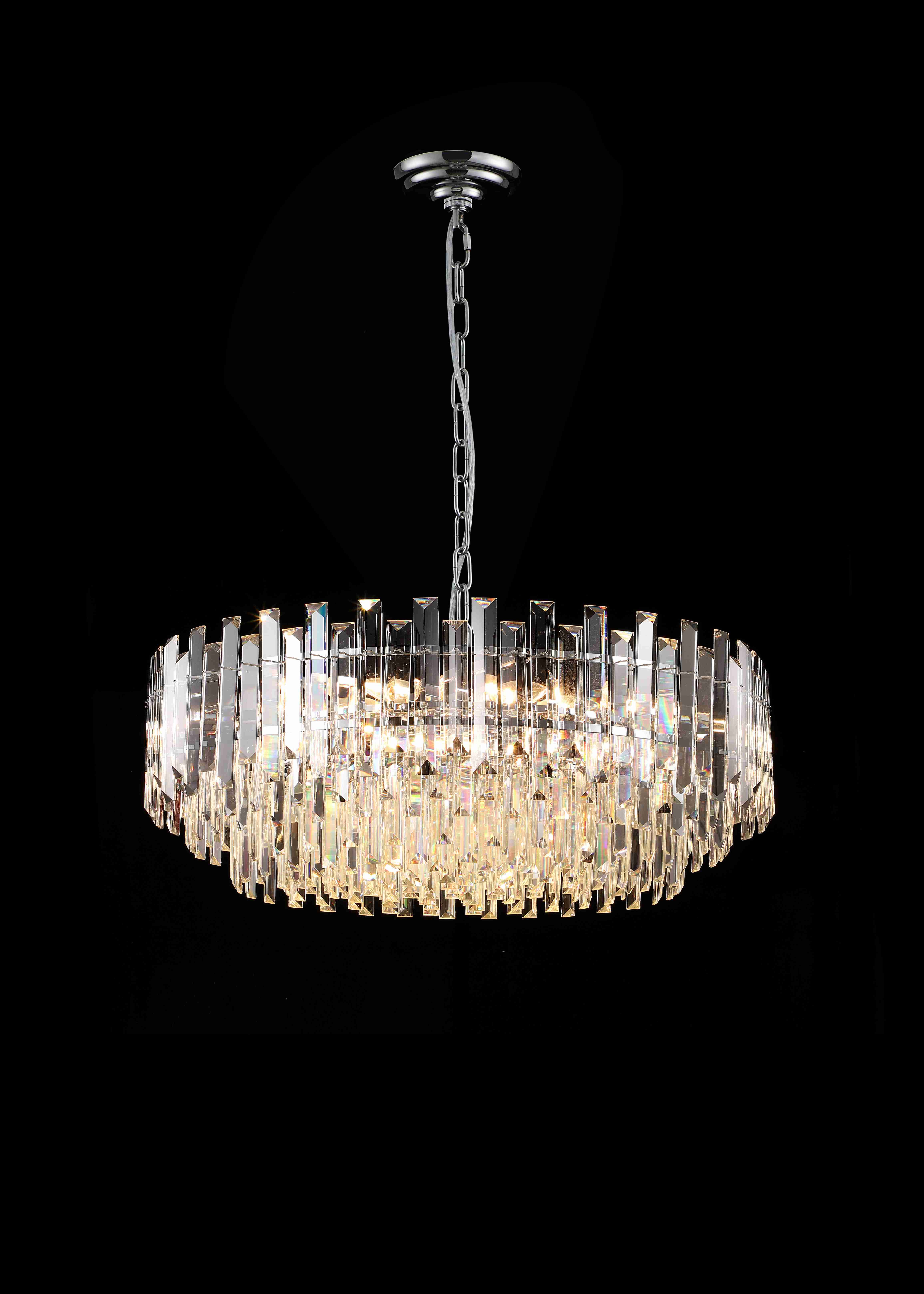 Люстра  800*300, 18*E14, 40W NewRgy Cristallo DM50-ф800*H300 CHROME, Хром