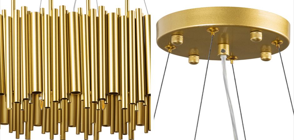 Подвесная люстра Brubeck Delightfull 100 OVAL 100*30*36 см, 25*G9*40W, ImperiumLoft 40.2785, Золотистый